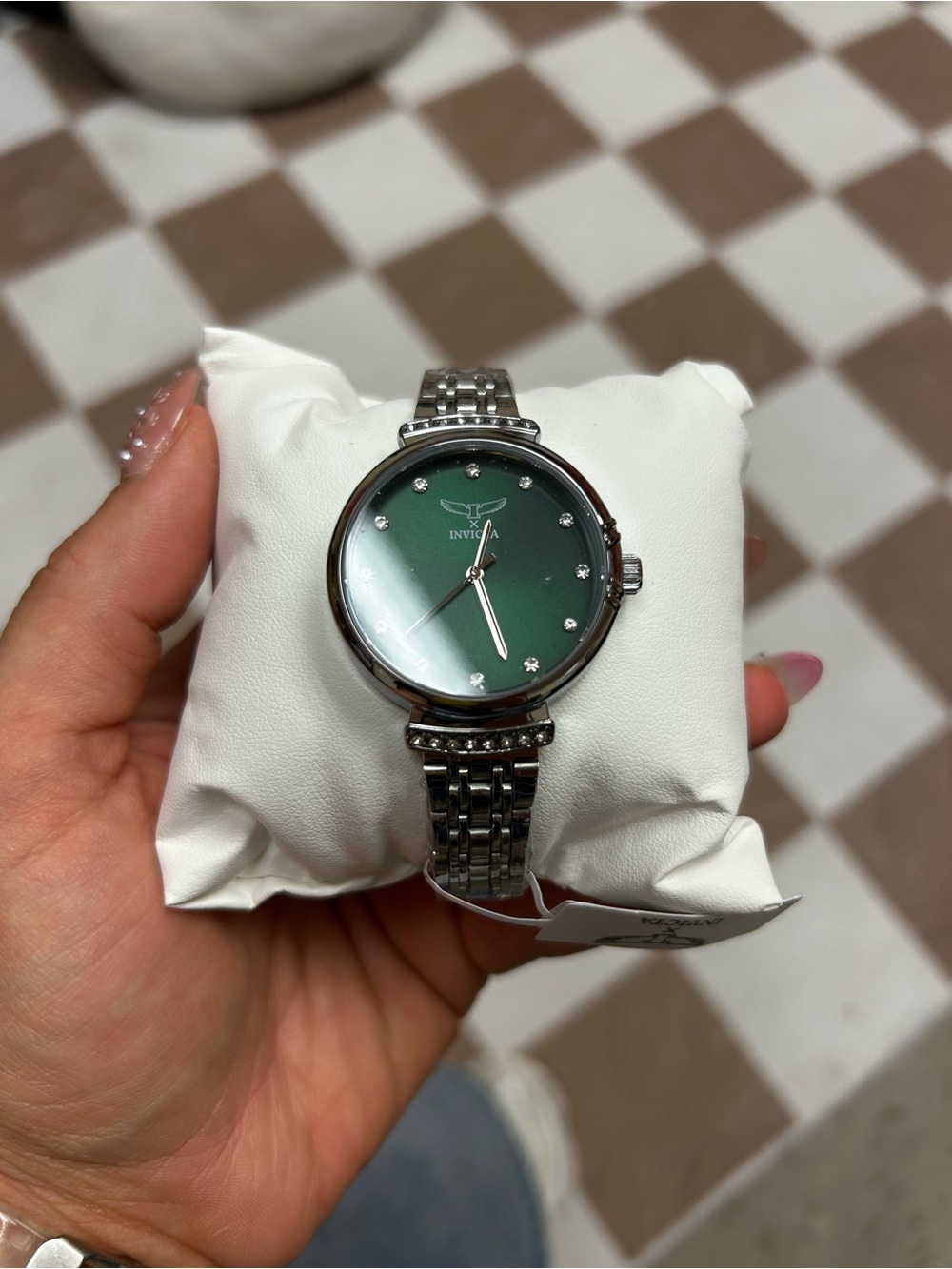 Invicta women's Green Dial Stainless Steel Bracelet Watch - Picture 3 of 4